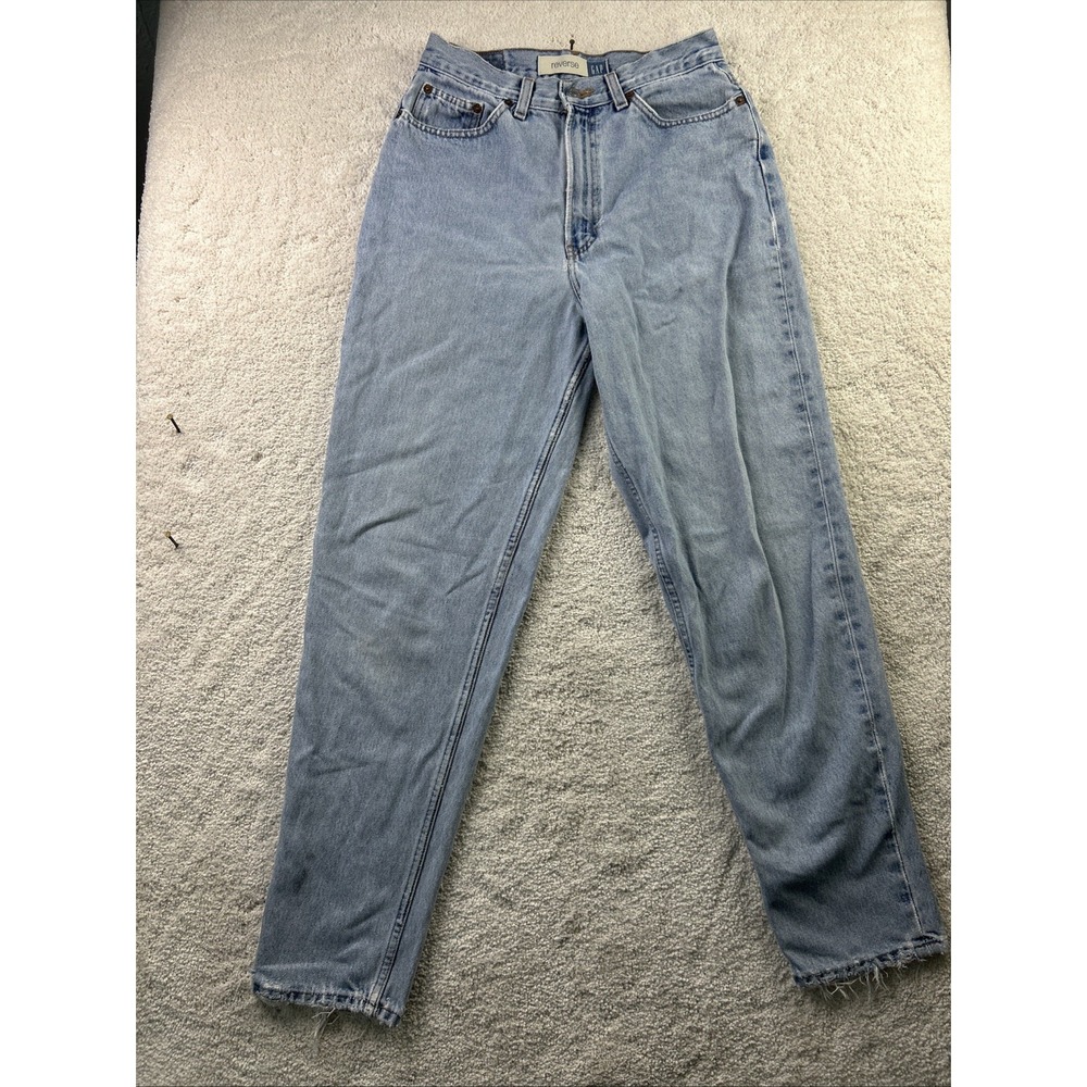 Vintage Gap Reverse Fit Mom Jeans Women's 28 x 30 Blue‎ Denim High Rise 90s Y2K